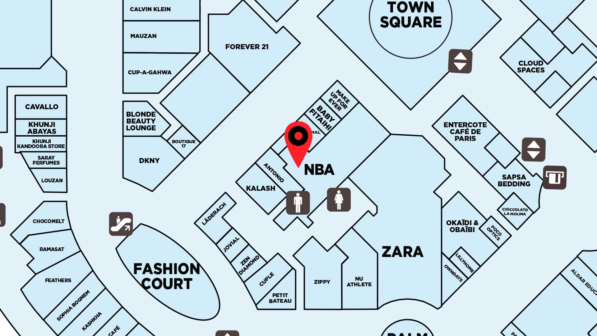 NBA Store - Map